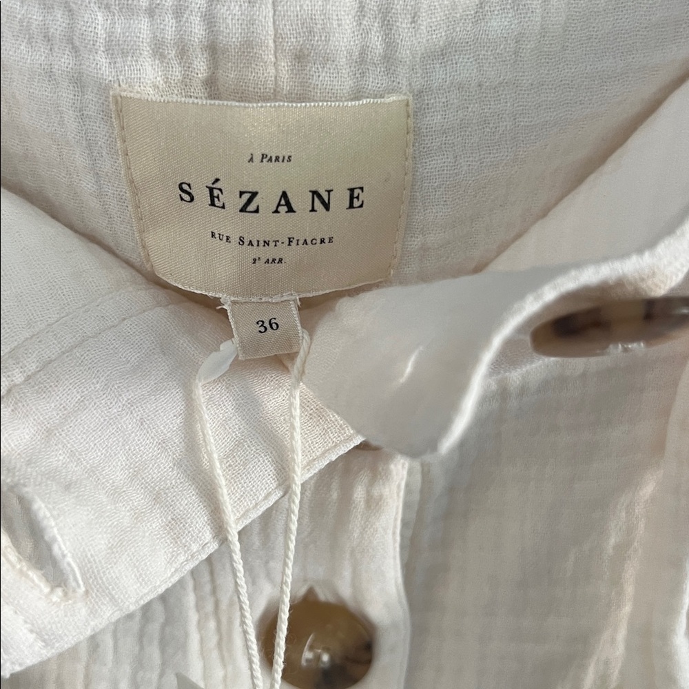 Sezane Jupe Courte Hayda Skirt with Tie Waist 36 - Picture 4 of 6